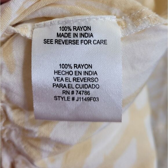 PATRONS OF‎ PEACE tiered cream and white seaside flowy midi dress S - Picture 6 of 14